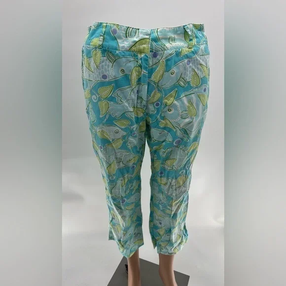 Lilly Pulitzer Pants Size 4 - Atlantis Fish Print - Picture 3 of 6